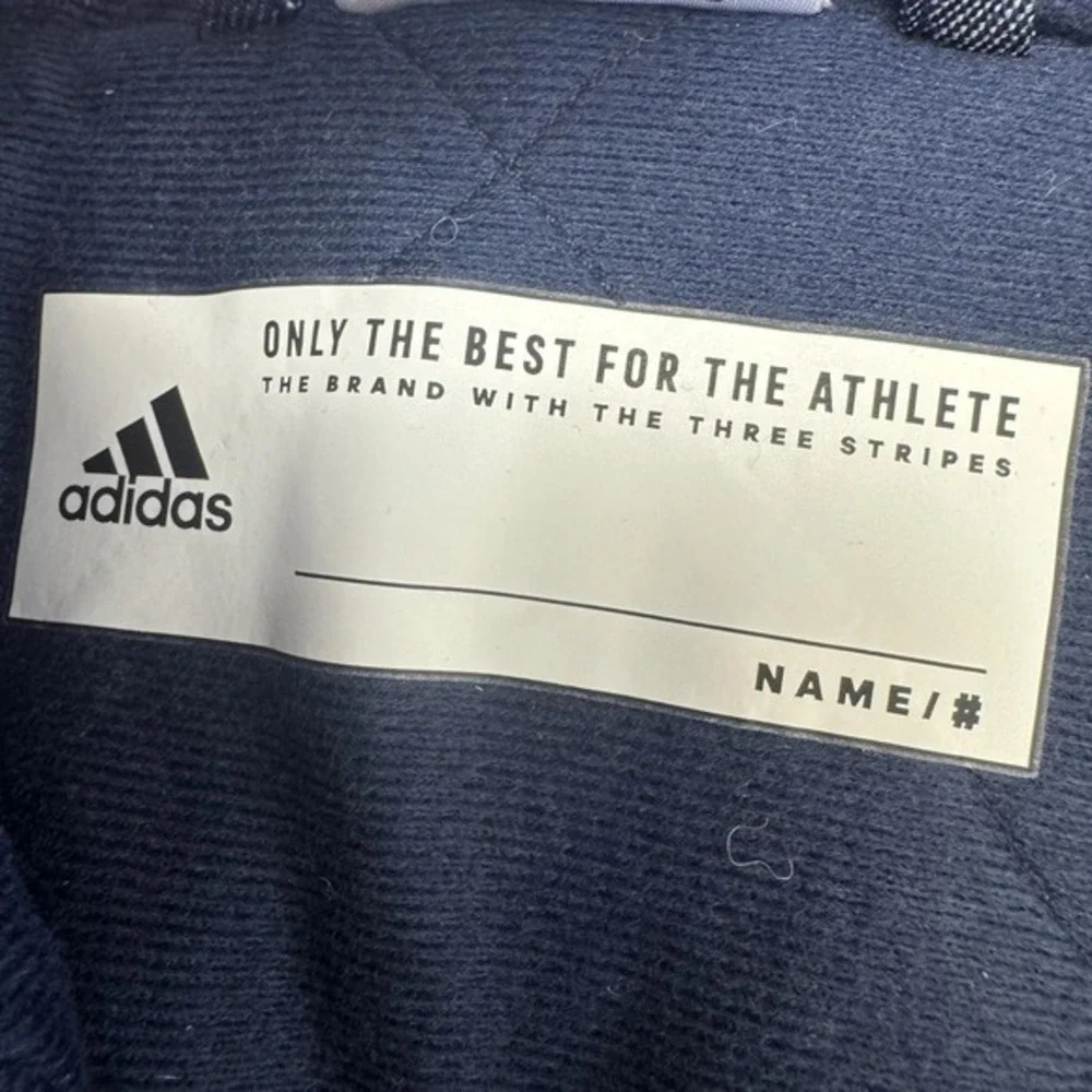 Adidas Wolfpack Men Navy Blue Hooded Full Zip‎ Performance Jacket NWT Streetwear